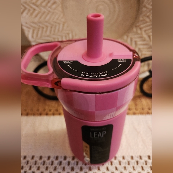 Brumate PINK CHECKER 12oz Leap Kids Cup Limited Edition - Picture 7 of 7